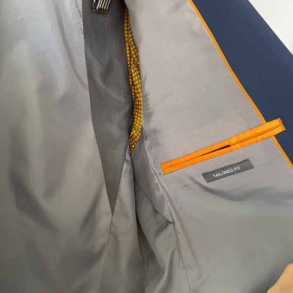 Haggar H26 Navy Textured Tailored Fit Suit Jacket - Picture 9 of 10